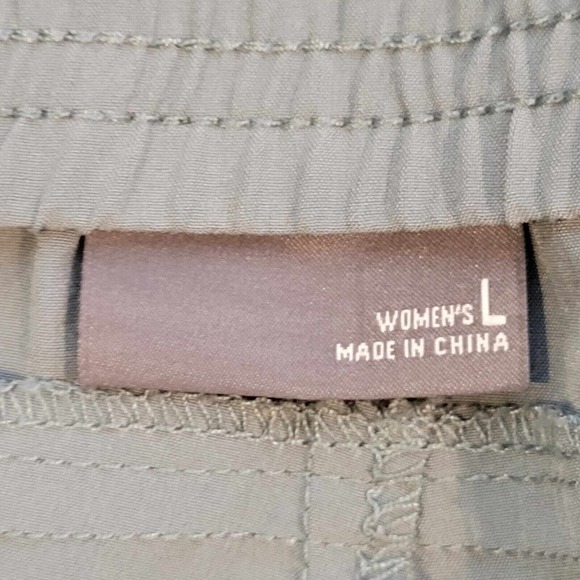 Eddie Bauer Jogger Pants Womens Size L Green Pocket Drawstring Ankle Length - Picture 8 of 9